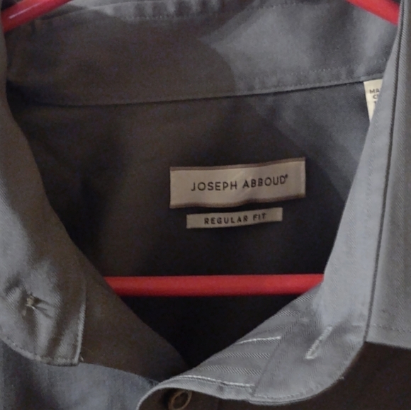 Joseph Abboud Mens Button Down Regular Fit Dress Shirt Long Sleeve 17.5 32/33 - Picture 2 of 4